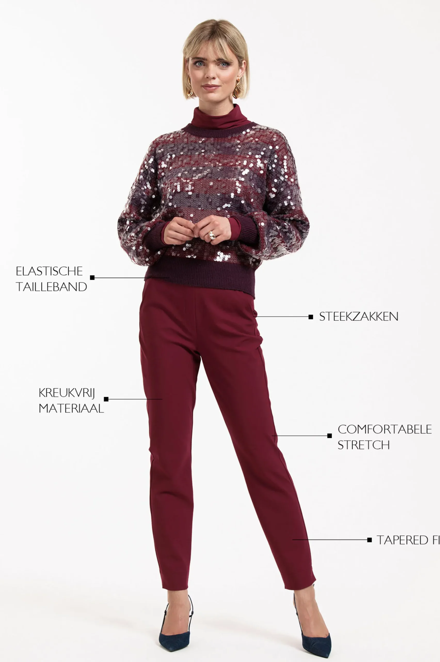 Studio Anneloes Anne bonded trousers -