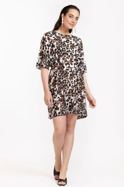 Studio Anneloes Birgit leopard crepe dress -