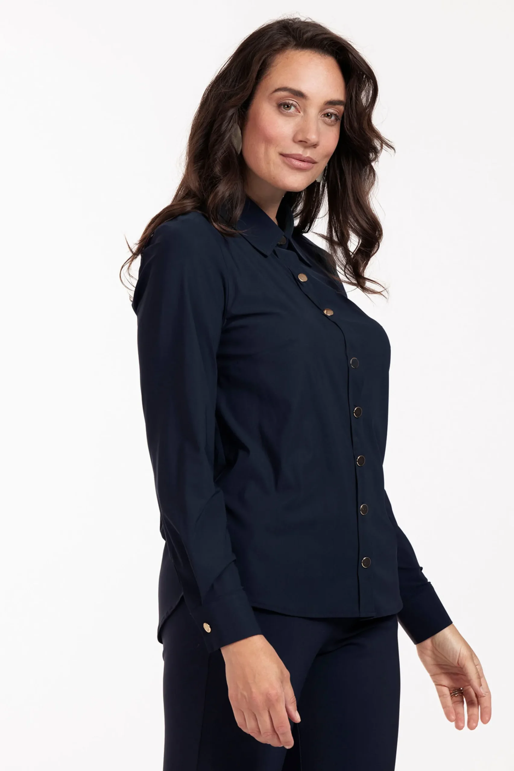 Studio Anneloes Bobby gold button blouse -