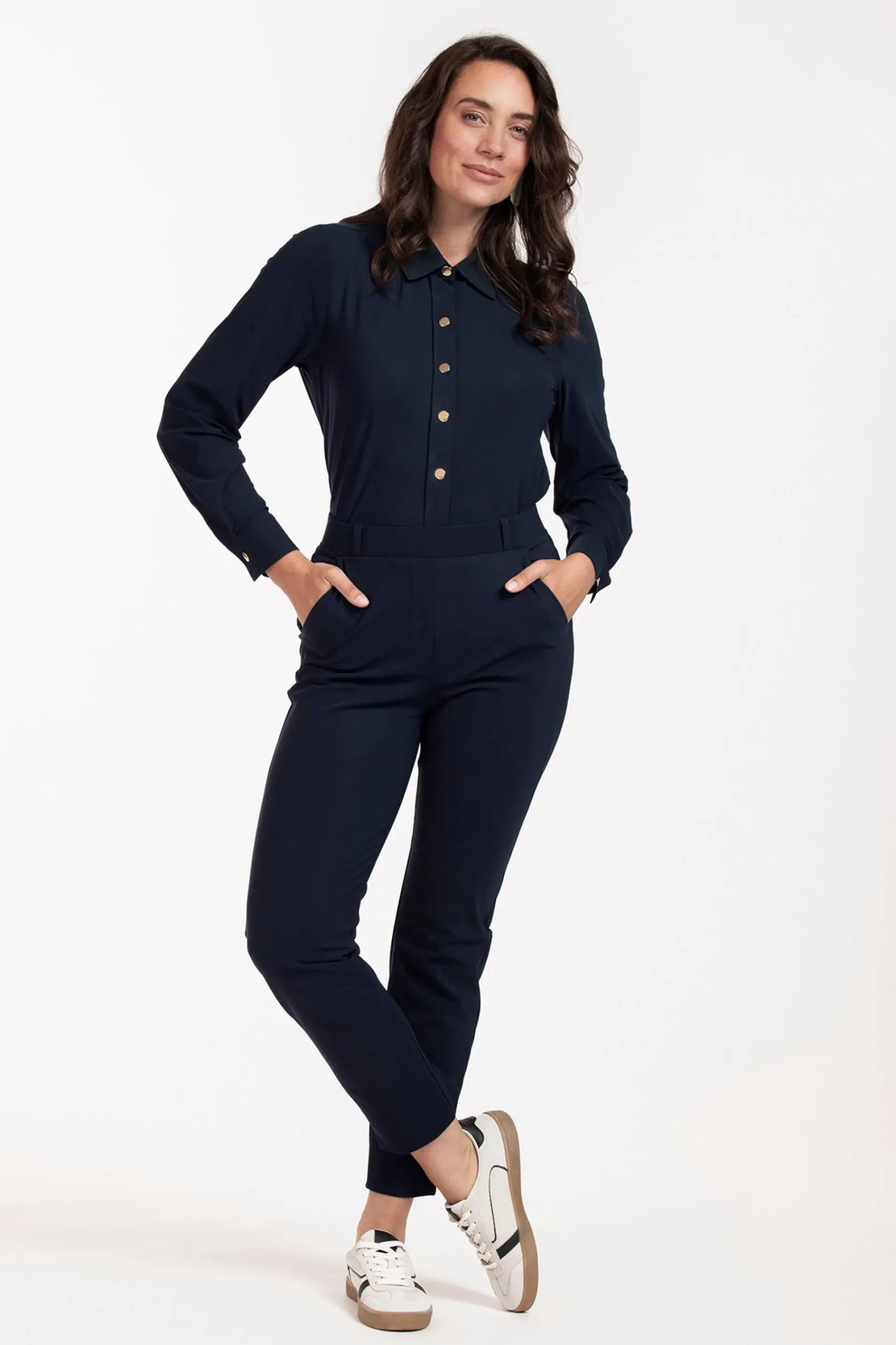 Studio Anneloes Bobby gold button blouse -