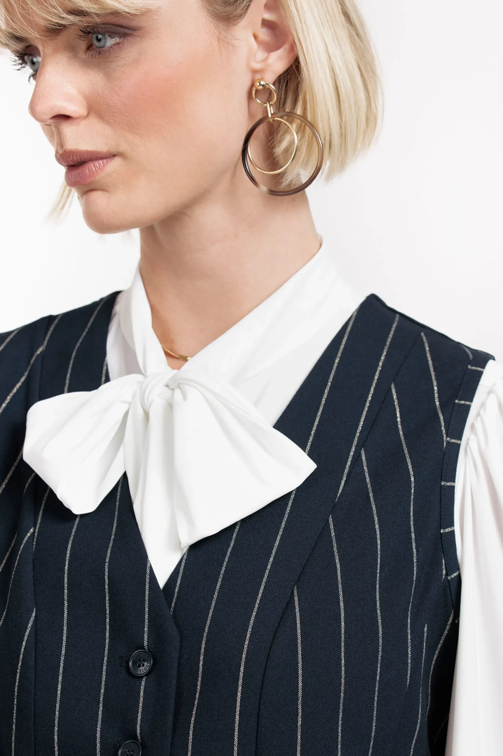 Studio Anneloes Bruno gold stripe gilet -