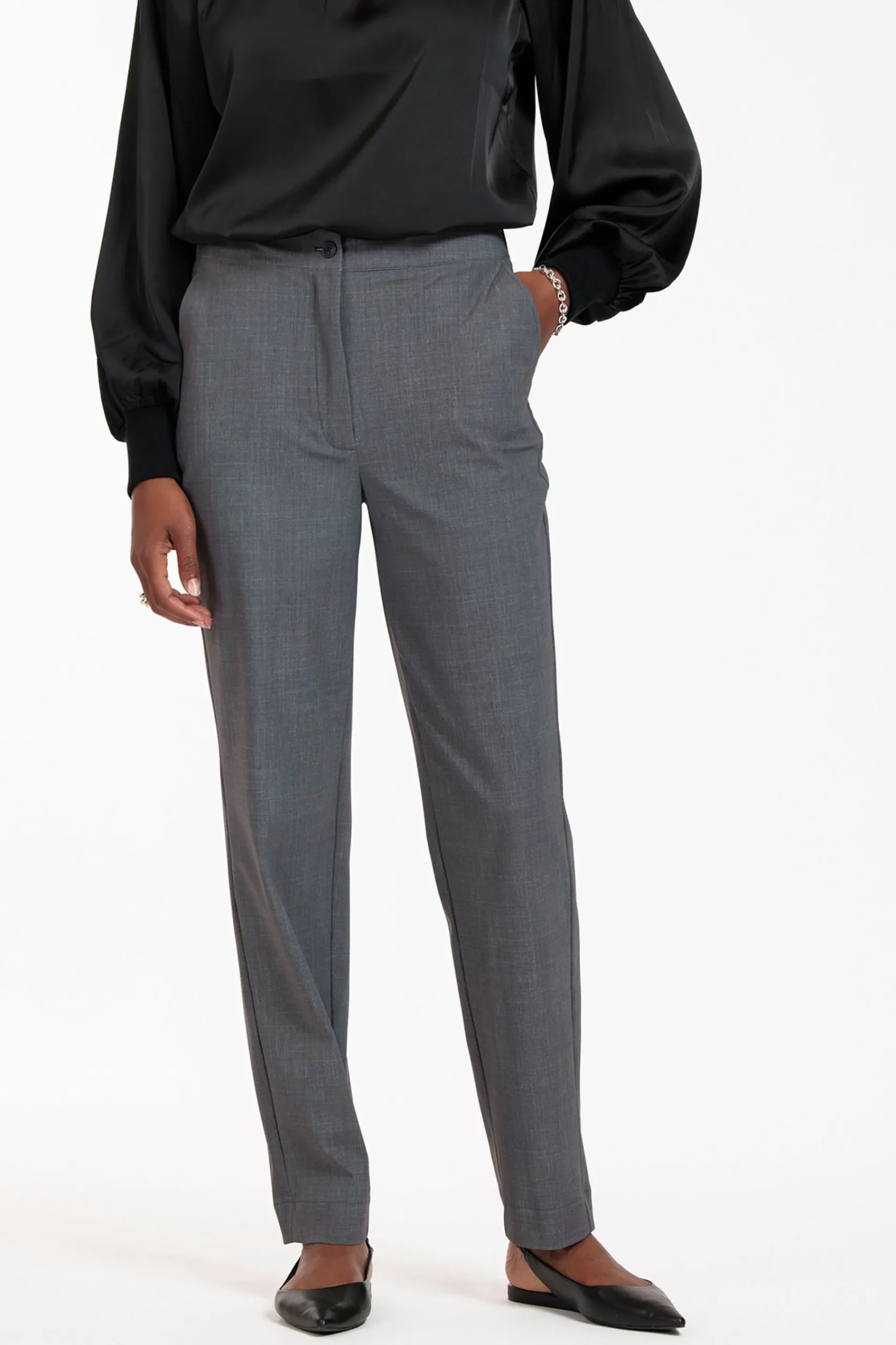 Studio Anneloes Collins grey melee trousers -