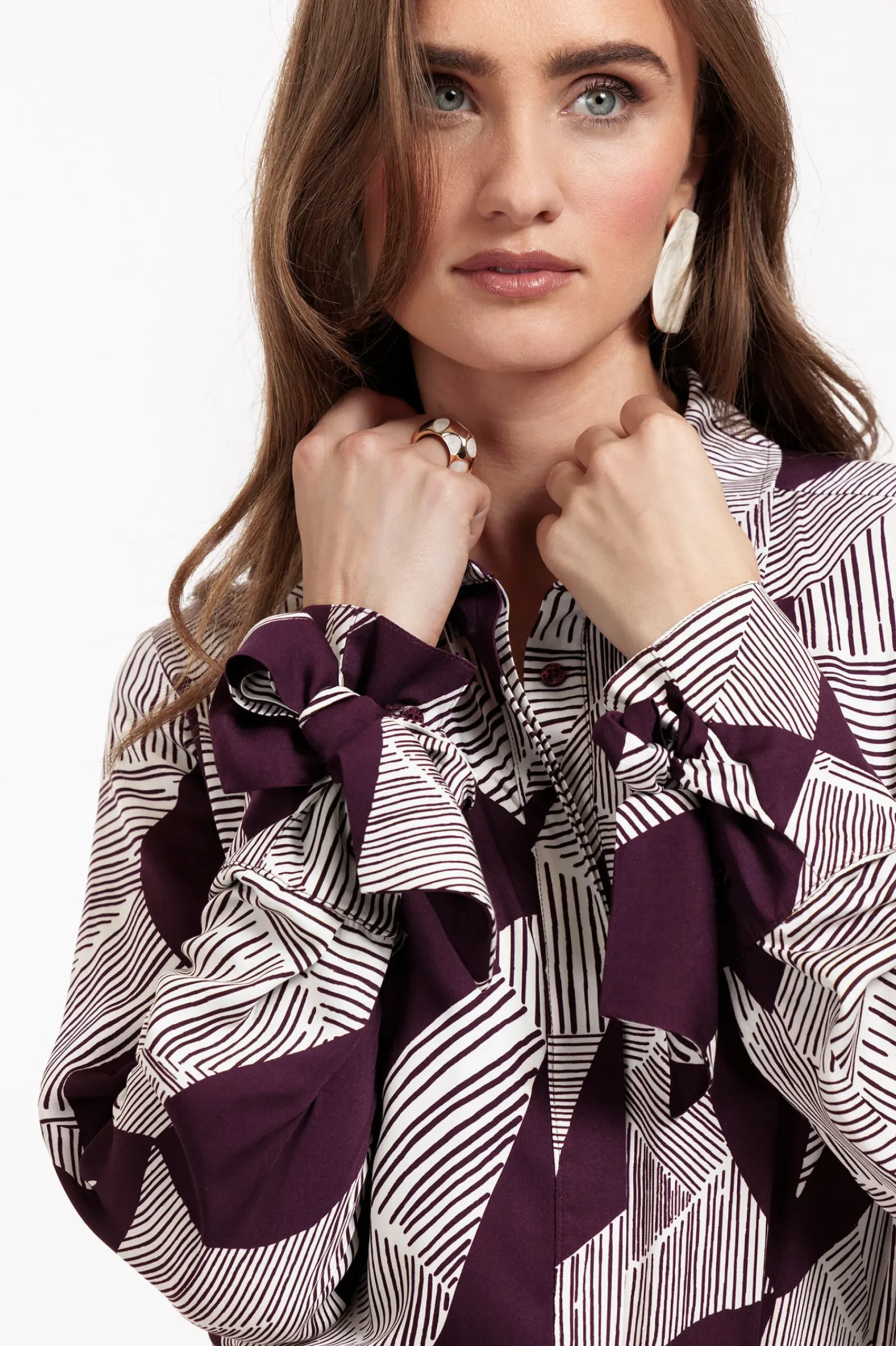 Studio Anneloes Dana flower stripe blouse -