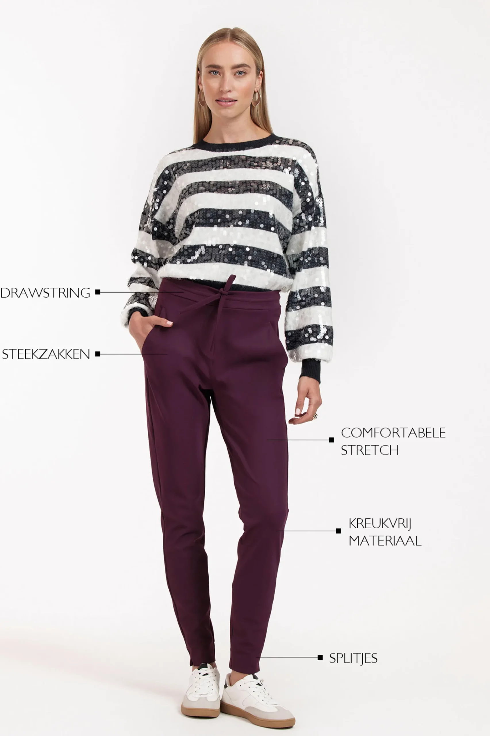 Studio Anneloes Downstairs bonded trousers -