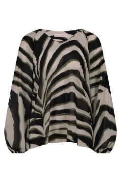 Studio Anneloes Elain zebra crepe top -