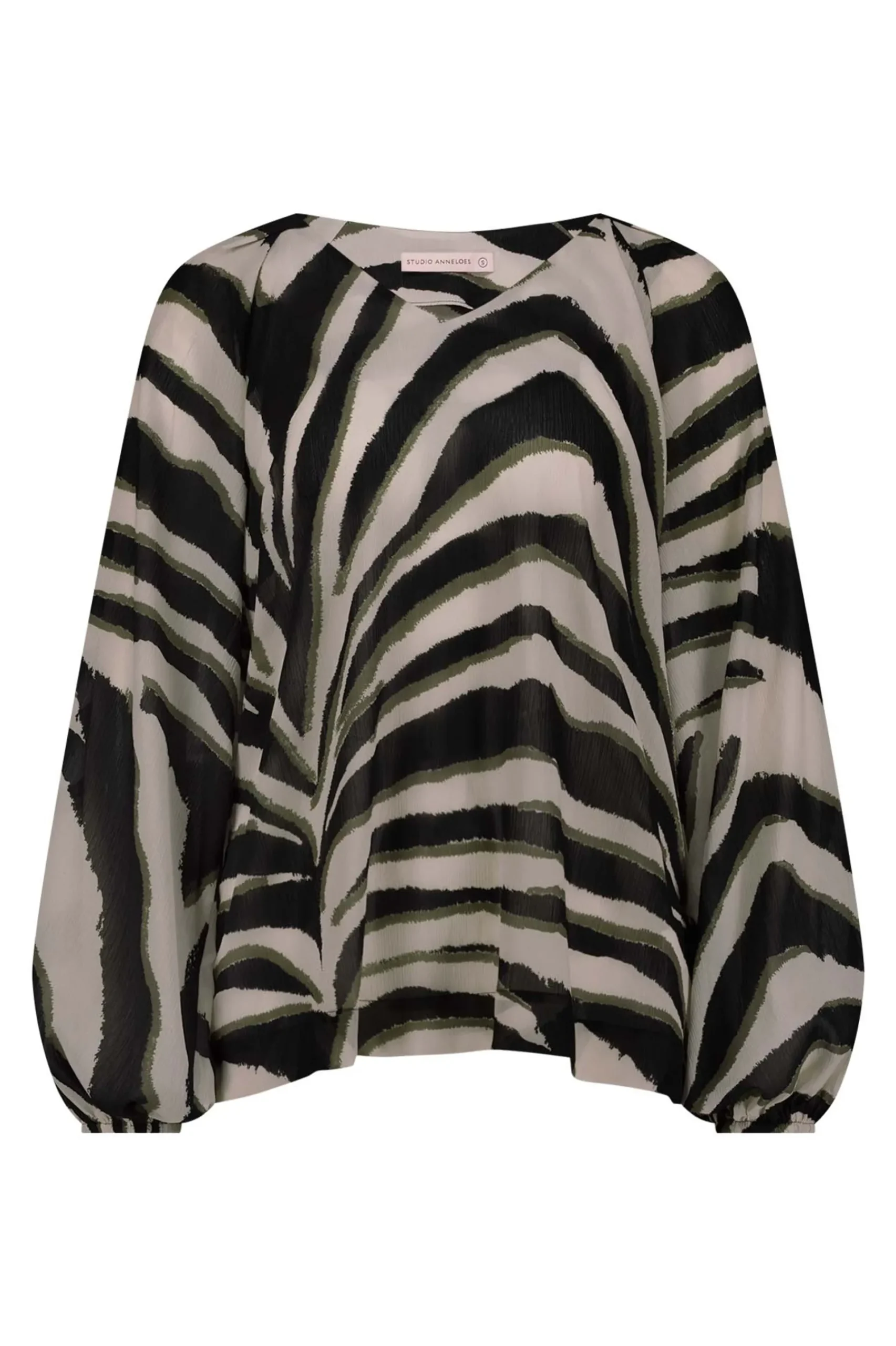 Studio Anneloes Elain zebra crepe top -
