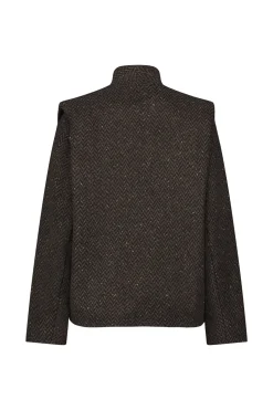 Studio Anneloes Estella wool herringbone coat -