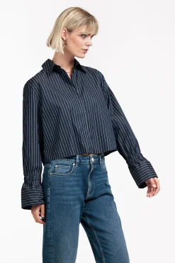 Studio Anneloes Fildeli poplin stripe blouse -