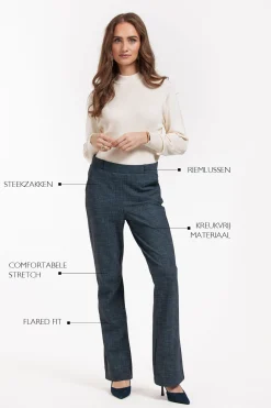 Studio Anneloes Flair bnd dnm tweed trousers -