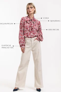 Studio Anneloes Frances flower satin blouse -