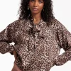 Studio Anneloes Frances satin animal blouse -