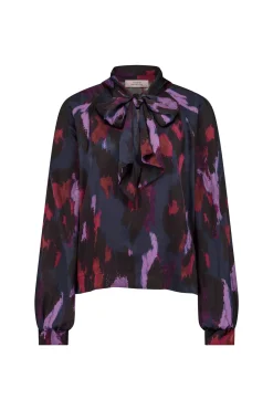 Studio Anneloes Frances satin leopard blouse -