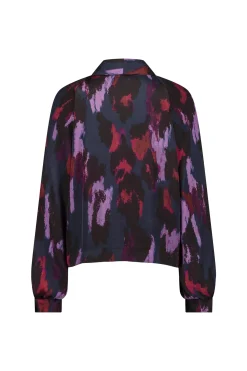 Studio Anneloes Frances satin leopard blouse -