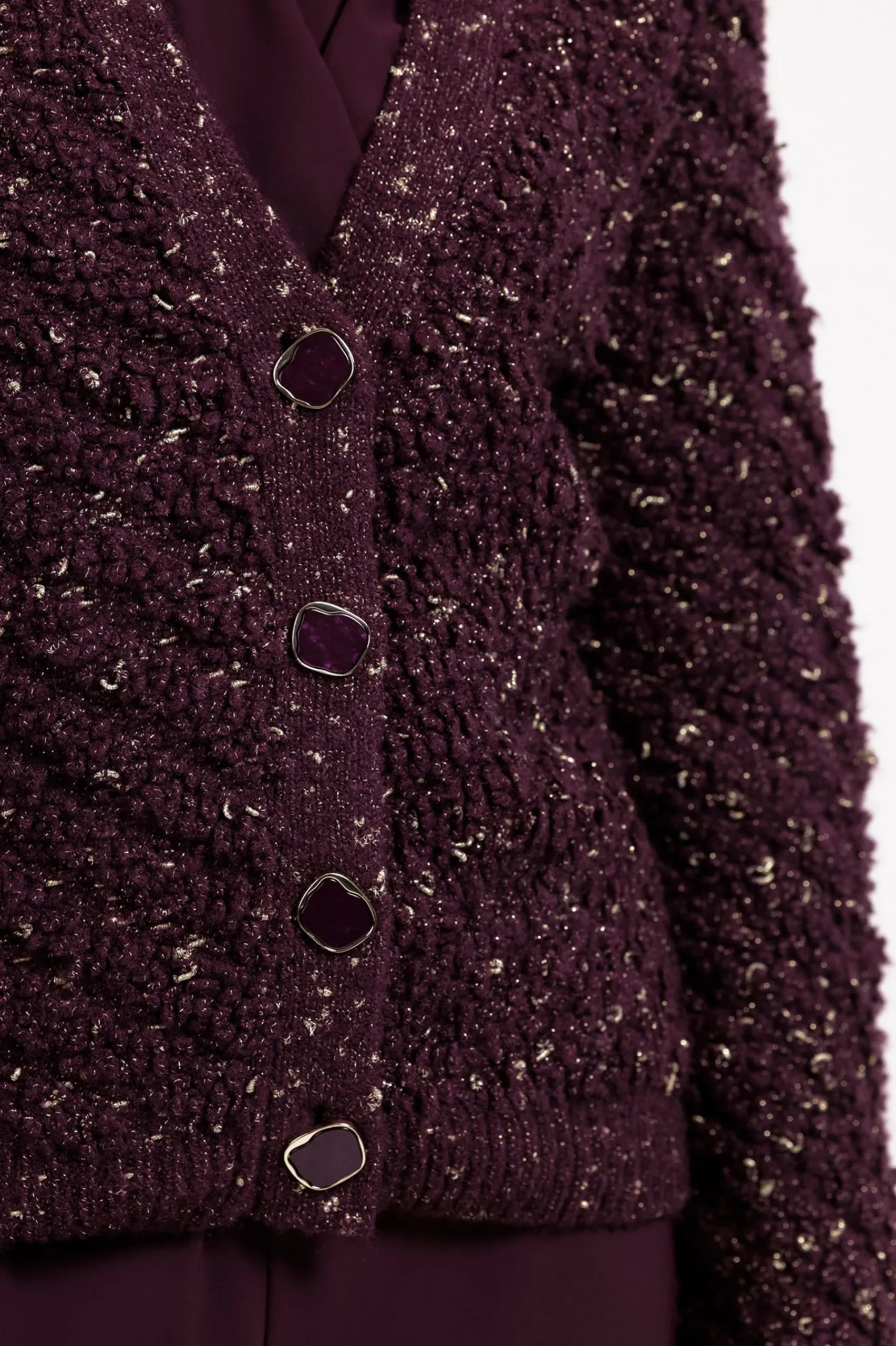 Studio Anneloes Iris chunky glitter cardigan -
