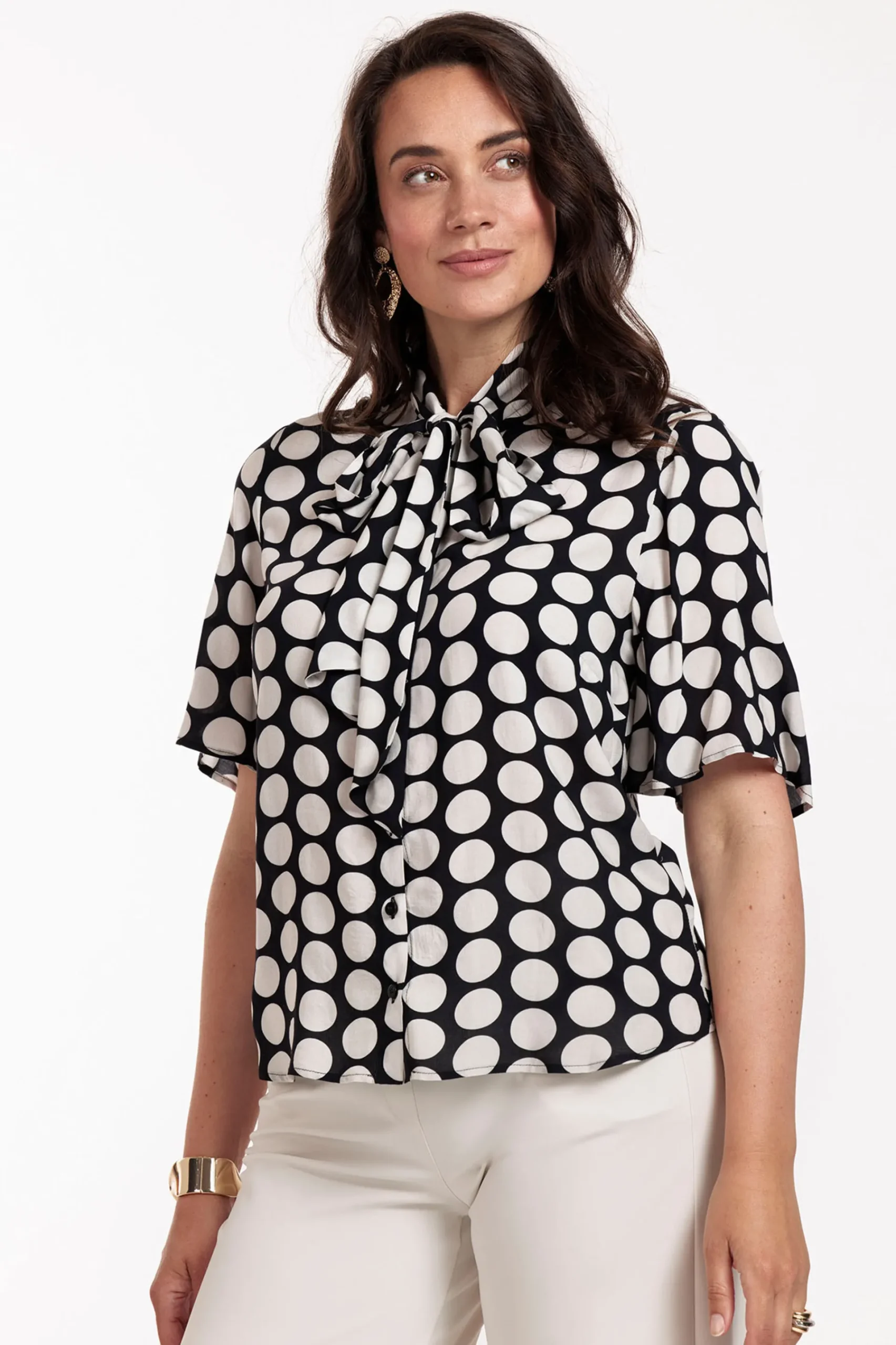 Studio Anneloes Jean big dot blouse -