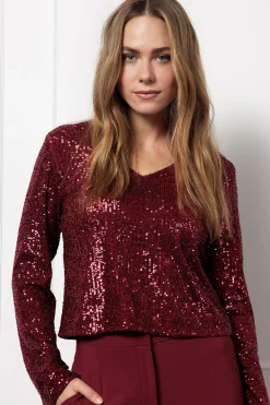 Studio Anneloes Julia 2way sequins top -