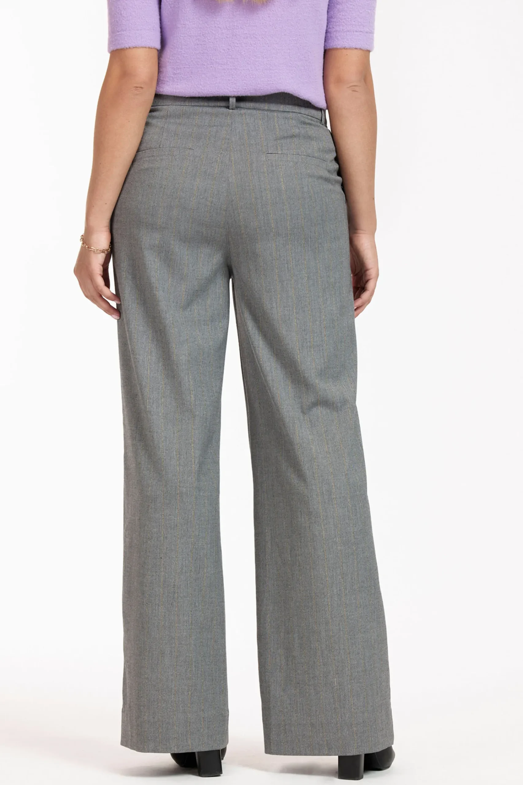 Studio Anneloes Lexie gold stripe trousers -