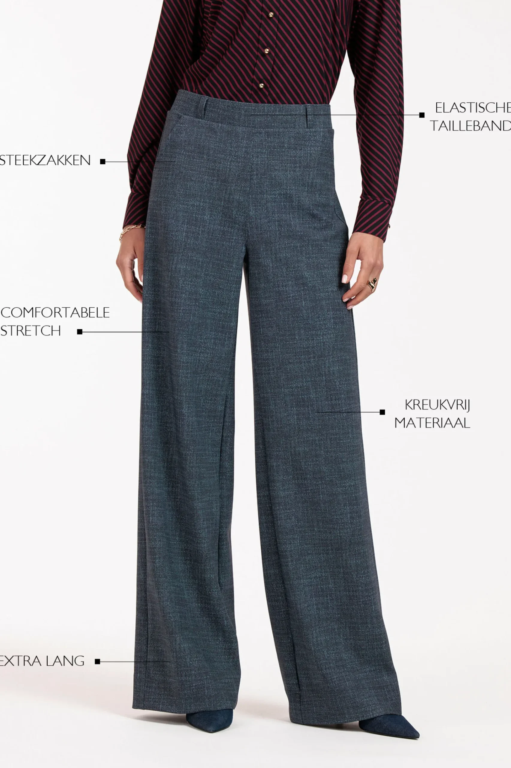 Studio Anneloes Lexie LONG bnd dnm tweed trousers -