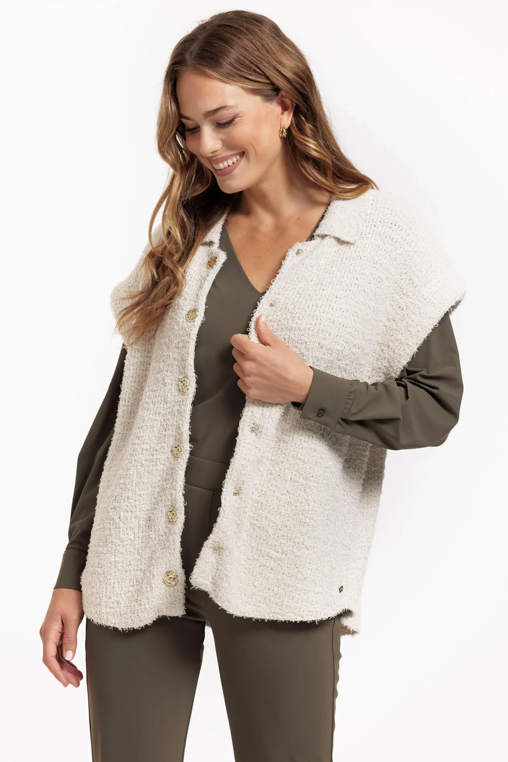 Studio Anneloes Lotte furry gilet -