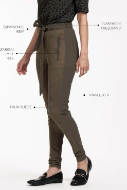 Studio Anneloes Margot faux suede trousers -