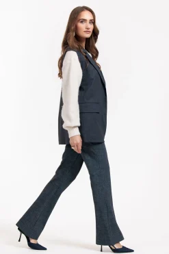 Studio Anneloes Minte bnd dnm tweed gilet -
