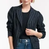 Studio Anneloes Mirelle gold pinstripe blazer -