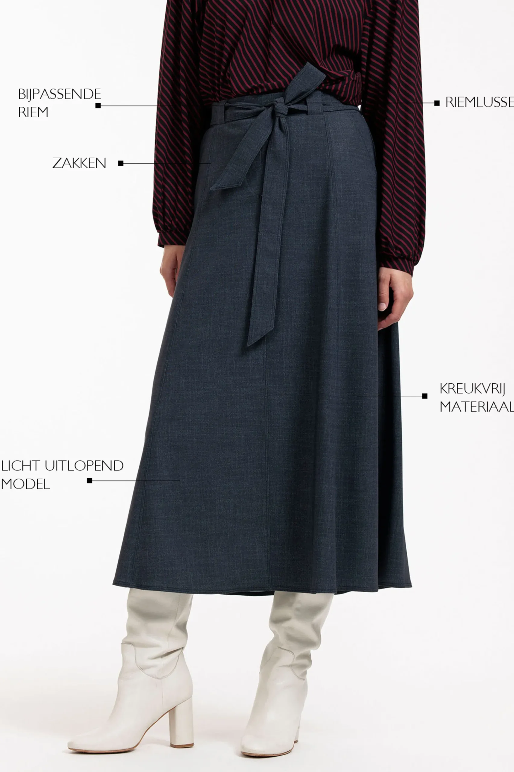 Studio Anneloes Nelly woven look skirt -