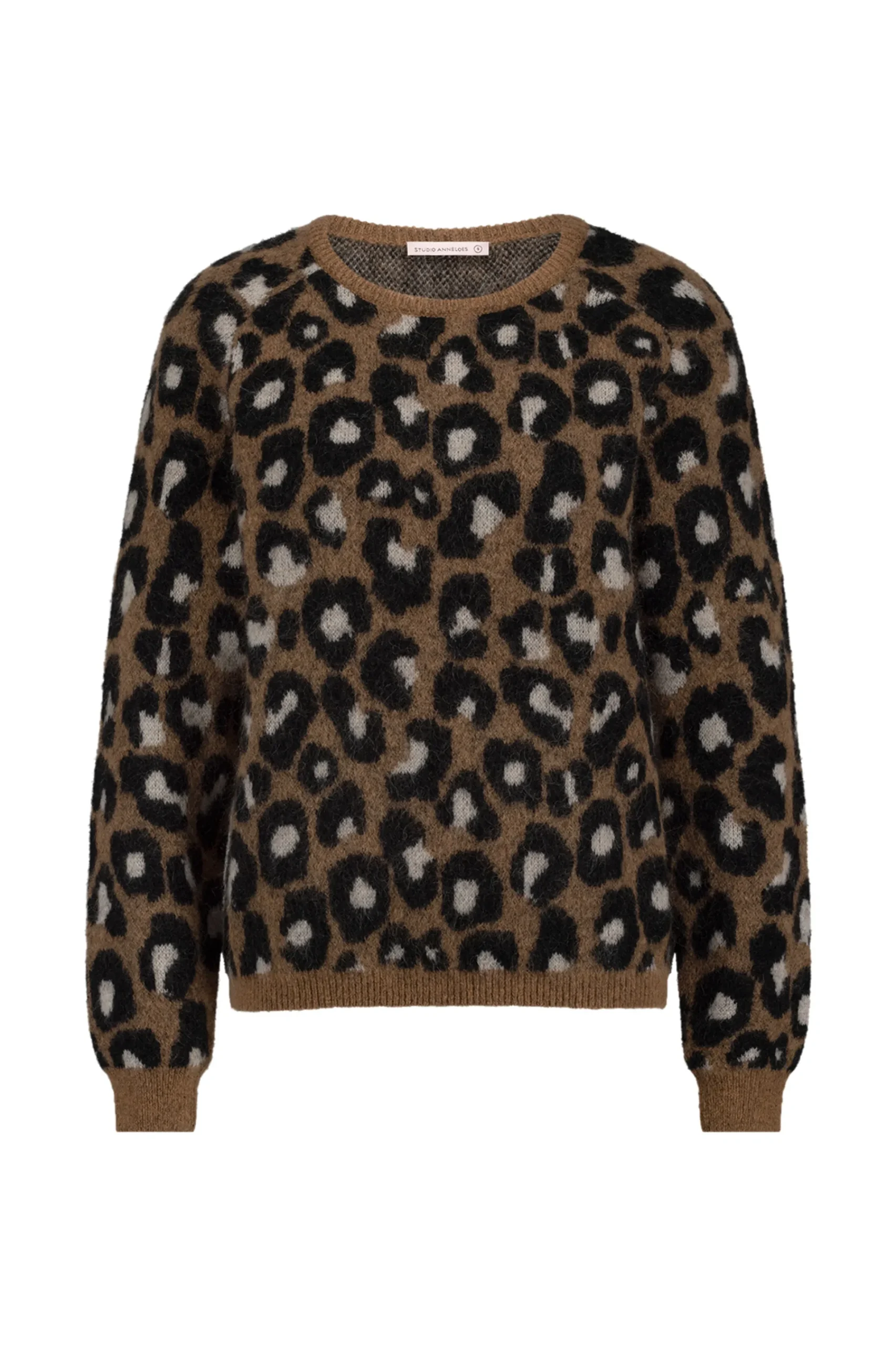 Studio Anneloes Nino mohair leopard pullover -