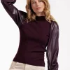 Studio Anneloes Noortje faux leather pullover -