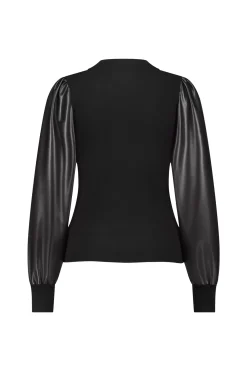 Studio Anneloes Noortje faux leather pullover -
