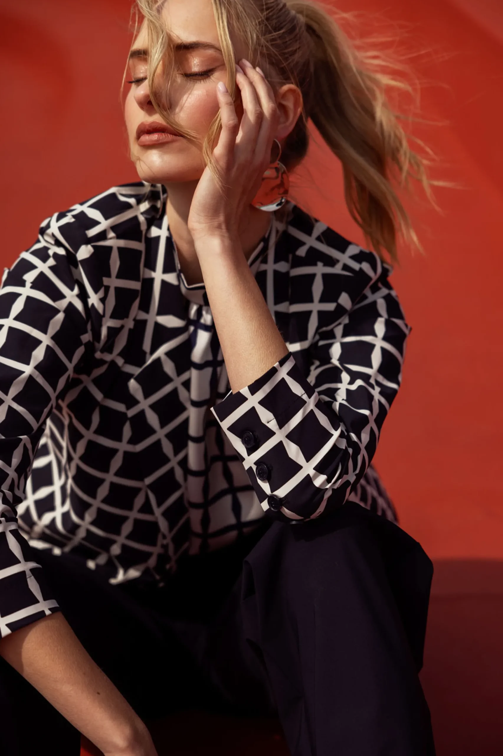 Studio Anneloes Ocean squares blazer -
