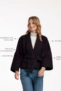 Studio Anneloes Oralee wool zebra jacket -