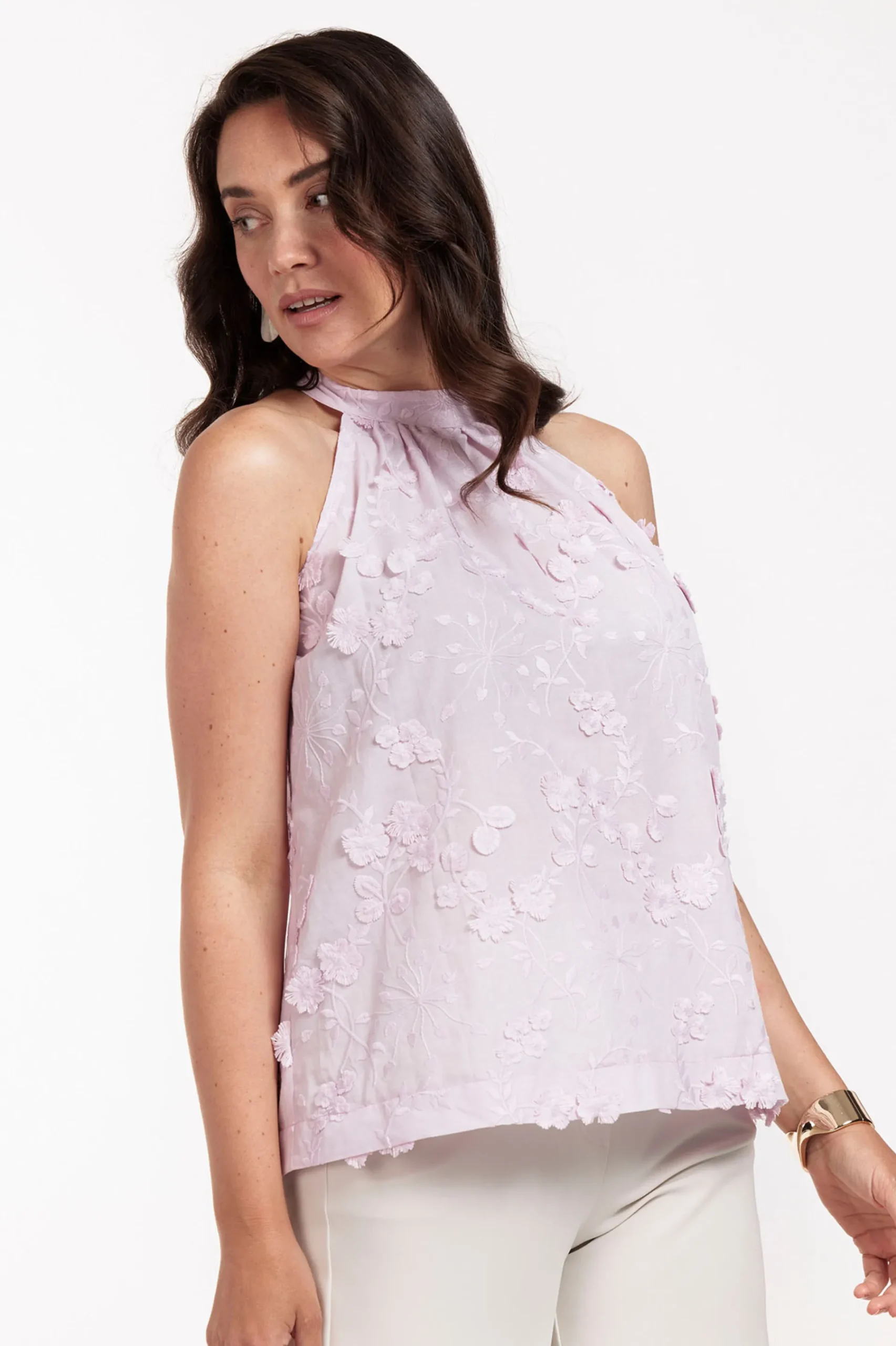 Studio Anneloes Sara fringe embroidery top -