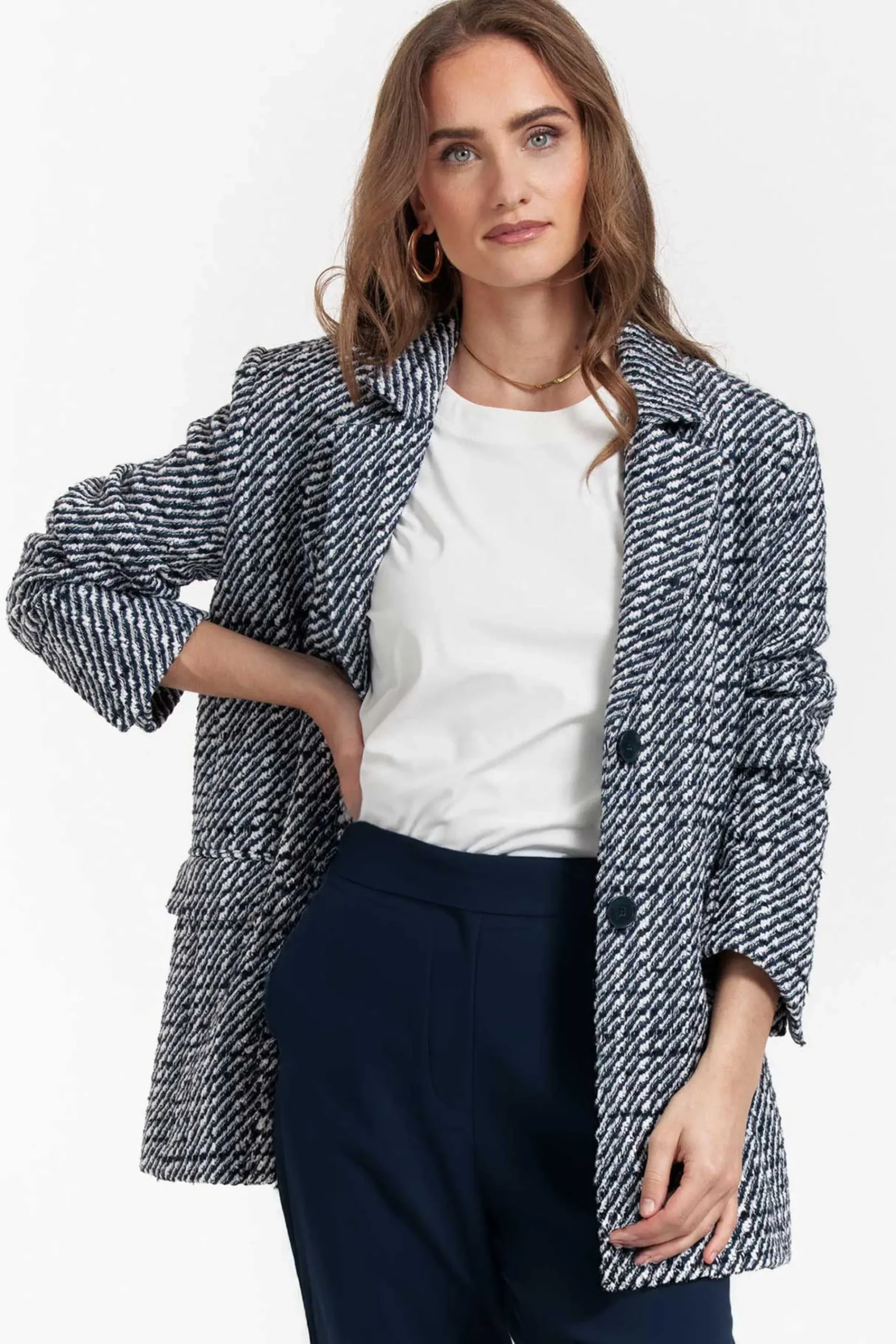 Studio Anneloes Sofie tweed blazer -