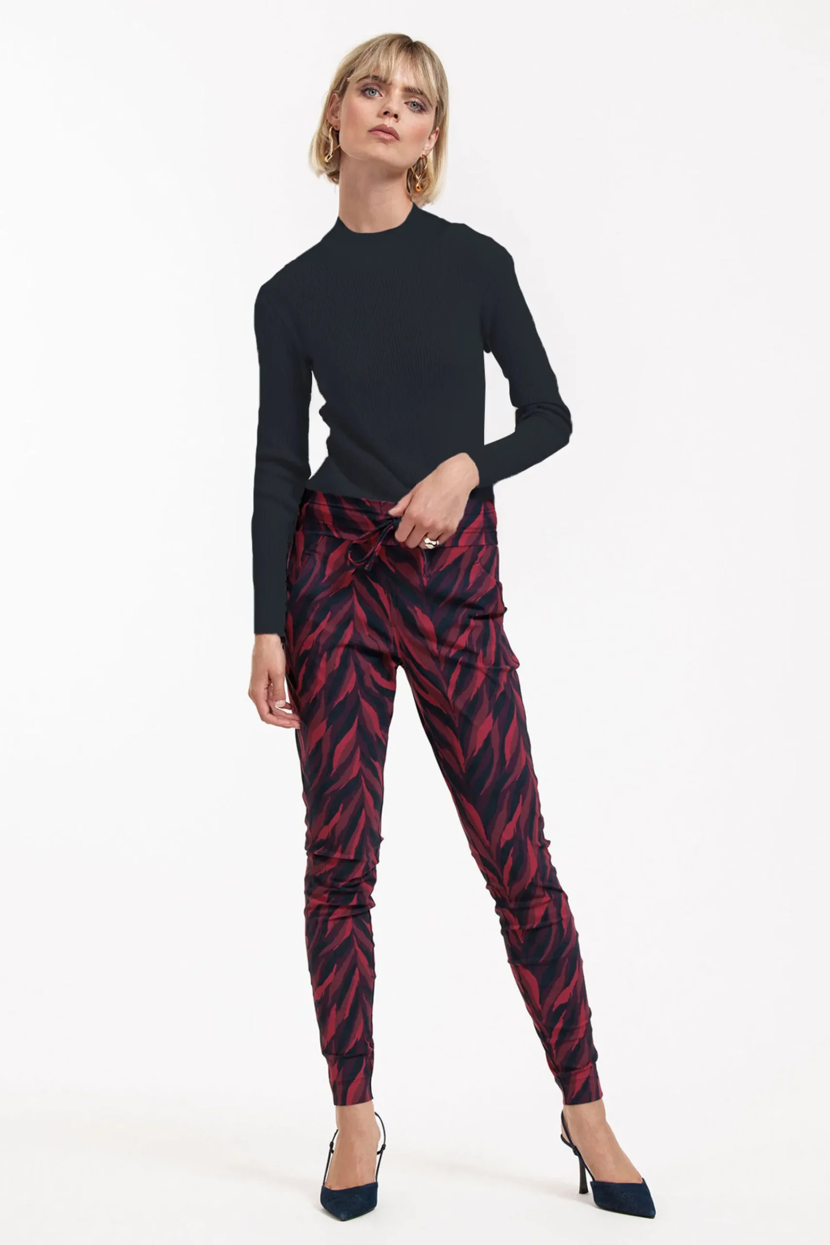 Studio Anneloes Stairdown leaves trousers -