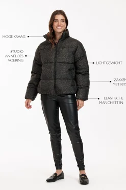 Studio Anneloes Tanner puffer leopard jacket -