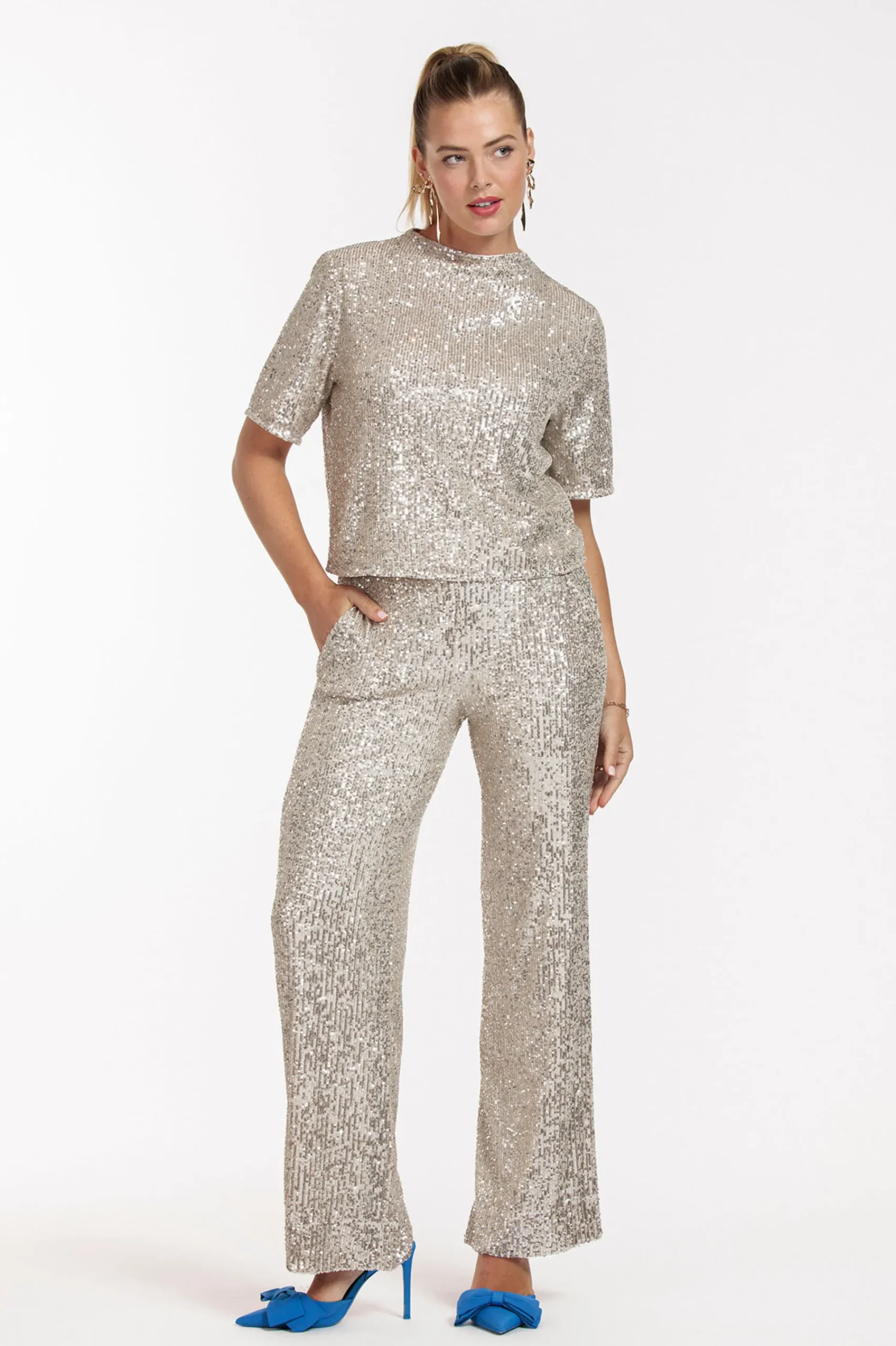 Studio Anneloes Tracey sequins trousers -