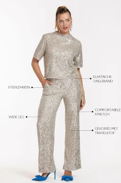 Studio Anneloes Tracey sequins trousers -