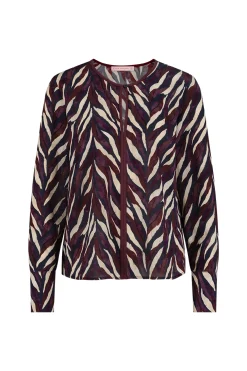 Studio Anneloes Veerle leaves crepe blouse -